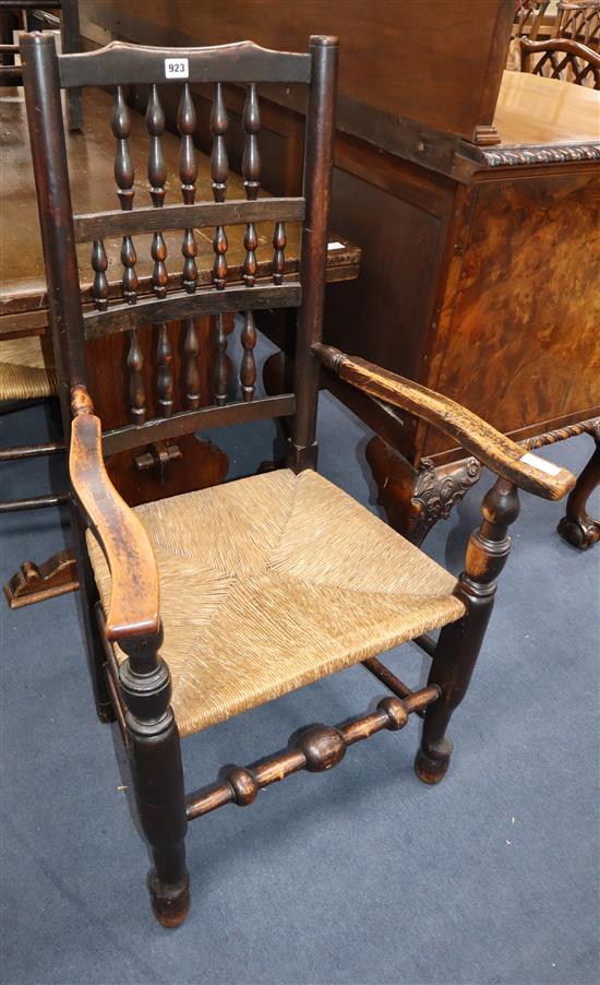 A set of six spindle back chairs
